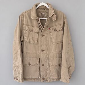 Levis Military Field Jacket Cotton Khaki Mens Medium Utility Workwear Gorpcore